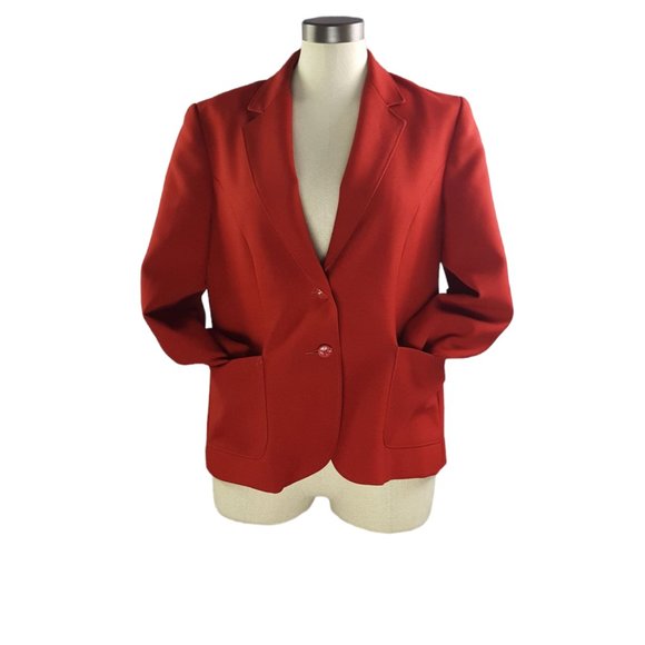 Vintage Paris Star Women sz 12 Blazer Red Made in Canada 🇨🇦 totally Canadian - Picture 2 of 8